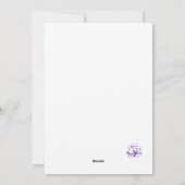 Elegante viooltjes Katholieke bruiloft uitnodiging (Achterkant)