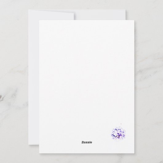 Elegante viooltjes Katholieke bruiloft uitnodiging (Achterkant)