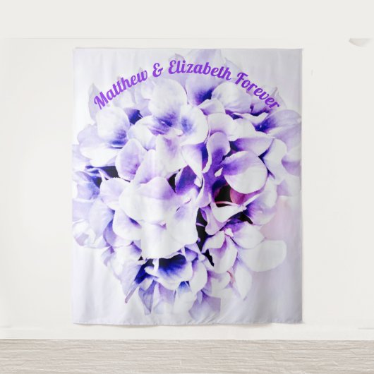 Elegante Viooltjes Wandkleed (Voorkant)