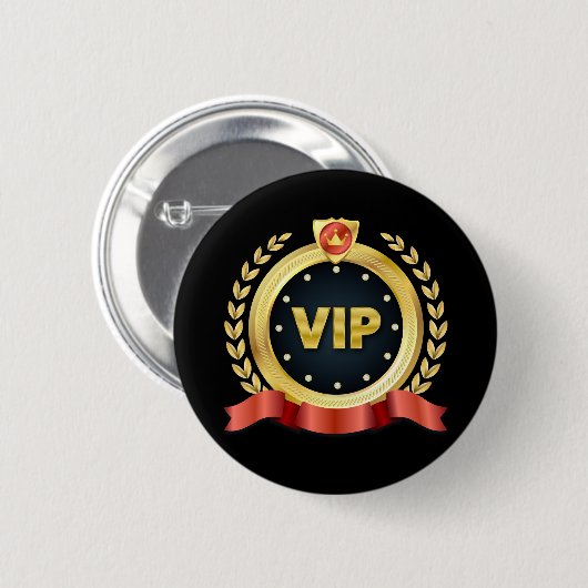 Elegante VIP Black Access Badge Ronde Button 5,7 Cm (Voorkant /achterkant)