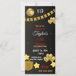 ELEGANTE VIP ERA PARTY INVITE KAART
