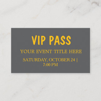 Elegante VIP-pas evenementenkaart Visitekaartje