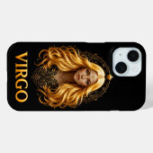 Elegante Virgo-sterrenbeeldillustratie met goud Case-Mate iPhone Case (Achterkant (horizontaal))