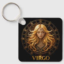 Elegante Virgo-sterrenbeeldillustratie met goud