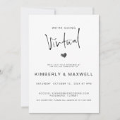 Elegante virtuele foto online bruiloft kaart (Voorkant)