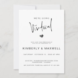 Elegante virtuele foto online bruiloft kaart