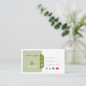 Elegante Visagie Salon Visitekaartje | Kapper M (Staand voorkant)