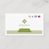 Elegante Visagie Salon Visitekaartje | Kapper M (Achterkant)