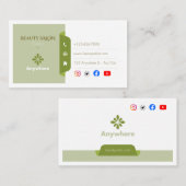Elegante Visagie Salon Visitekaartje | Kapper M (Voorkant / Achterkant)