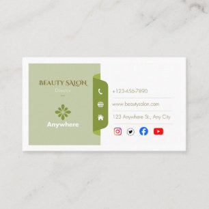 Elegante Visagie Salon Visitekaartje   Kapper M