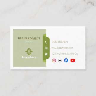 Elegante Visagie Salon Visitekaartje | Kapper M