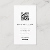 Elegante Visagist Visitekaartje met QR-code (Achterkant)