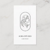 Elegante Visagist Visitekaartje met QR-code (Voorkant)