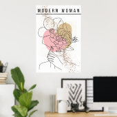 Elegante Visionen - Modern Woman Kunstposter Poster (Thuiskantoor)