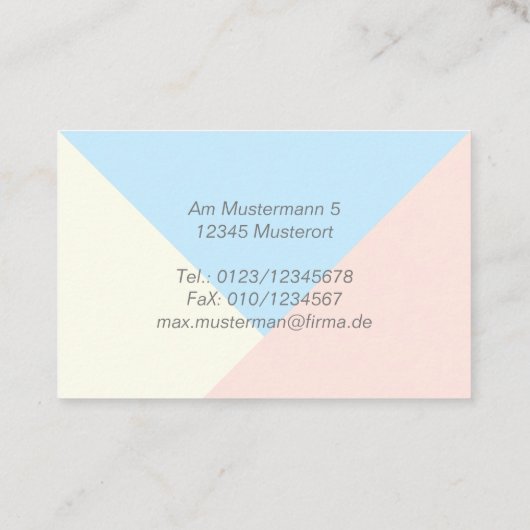 elegante visitekaartje (Achterkant)