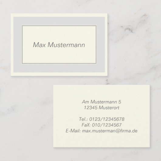 elegante visitekaartje (Voorkant / Achterkant)