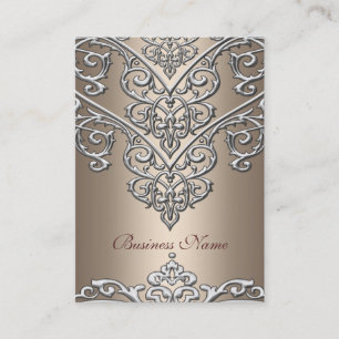 Elegante Visitekaartje Metal Look Coffee Overlay