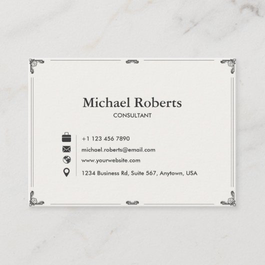 Elegante Visitekaartje | Modern ontwerp 8,89 cm × (Voorkant)