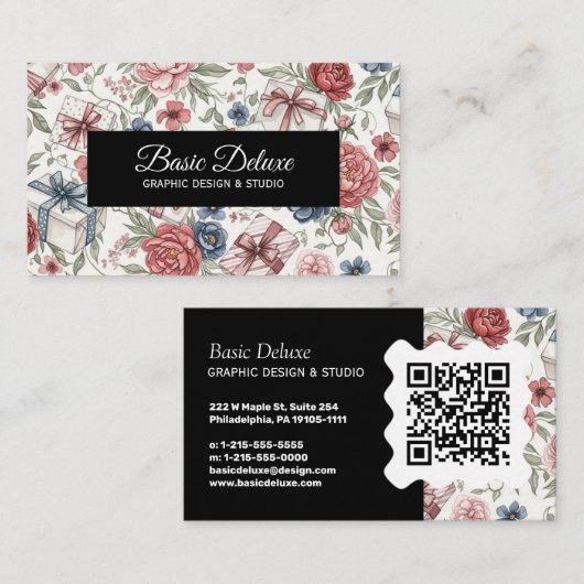 Elegante Visitekaartje - QR-code  (Voorkant / Achterkant)