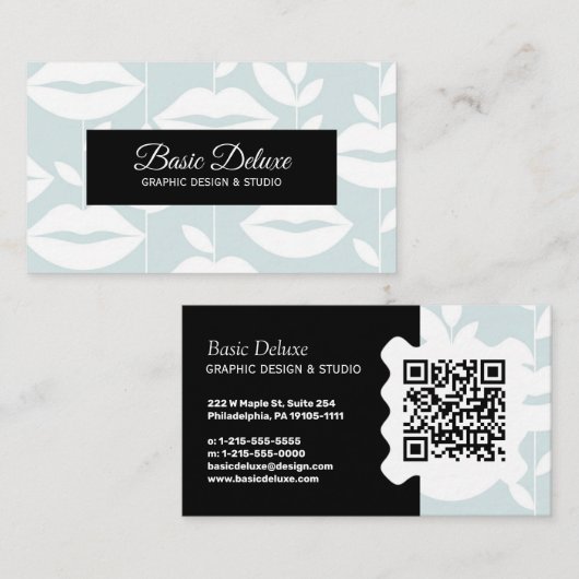 Elegante Visitekaartje - QR-code  (Voorkant / Achterkant)
