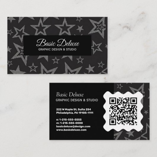 Elegante Visitekaartje - QR-code (Voorkant / Achterkant)