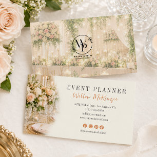 Elegante Visitekaartje voor Bloemige Evenementenpl