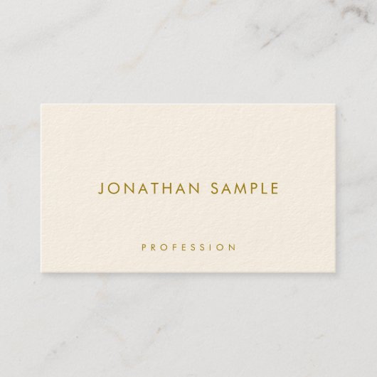 Elegante Visitekaartjes Gold Text Modern Luxury (Voorkant)