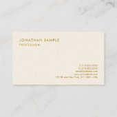 Elegante Visitekaartjes Gold Text Modern Luxury (Achterkant)