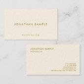 Elegante Visitekaartjes Gold Text Modern Luxury (Voorkant / Achterkant)