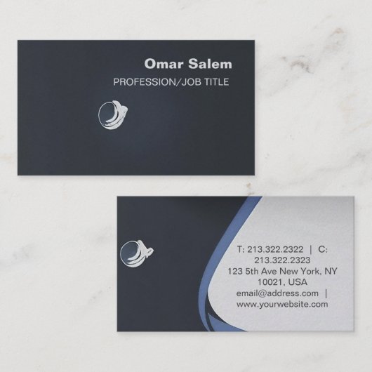 "Elegante visitekaartjes met een eigentijdse en ui (Voorkant / Achterkant)