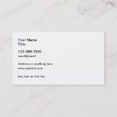 Elegante Visitekaartjes met een klasmodel (Achterkant)