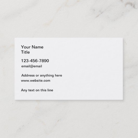 Elegante Visitekaartjes met een klasmodel (Achterkant)