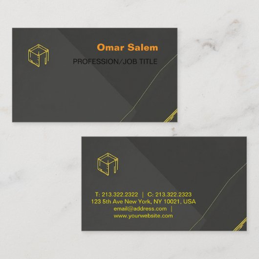 "Elegante visitekaartjes met luxueus gouden design (Voorkant / Achterkant)