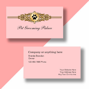 Elegante visitekaartjes voor huisdierverzorging