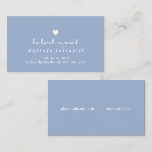 Elegante Visitekaartjes voor massagetherapeut (Voorkant / Achterkant)
