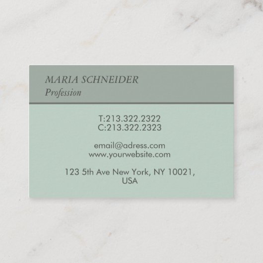 Elegante Visitenkarte für Frauen Visitekaartje (Achterkant)