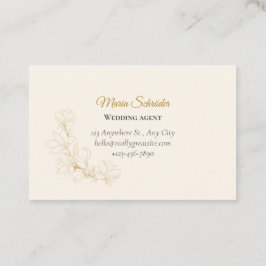 Elegante Visitenkarte in Rosa & Gold Visitekaartje