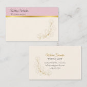 Elegante Visitenkarte in Rosa & Gold Visitekaartje (Voorkant / Achterkant)