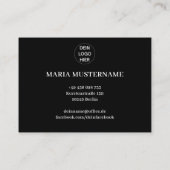 Elegante Visitenkarte mit QR Code Schwarz Vorlage Visitekaartje (Achterkant)