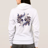 Elegante Vissen Waterverf Zodiac Vrouwen Hoodie (Achterkant)
