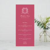 Elegante Viva Magenta Crest dank u Menu (Staand voorkant)