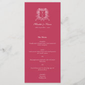 Elegante Viva Magenta  Crest dank u Menu (Voorkant)