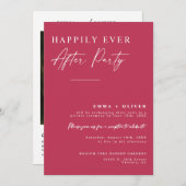 Elegante Viva Magenta Gelukkig ooit na QR-code Kaart (Voorkant / Achterkant)