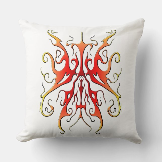 Elegante Vlam Stam Masker Abstract Ontwerp Kussen (Voorkant)