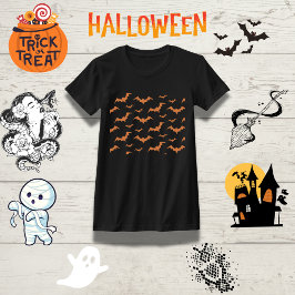 Elegante vleermuis grens familie Halloween T-shirt