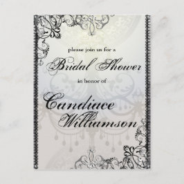 Elegante vleermuizen & bloeit Halloween Vrijgezell Uitnodiging Briefkaart