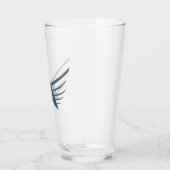 Elegante vleugel letter M monogram Glas (Rechts)