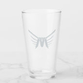 Elegante vleugel letter M monogram Glas (Voorkant)