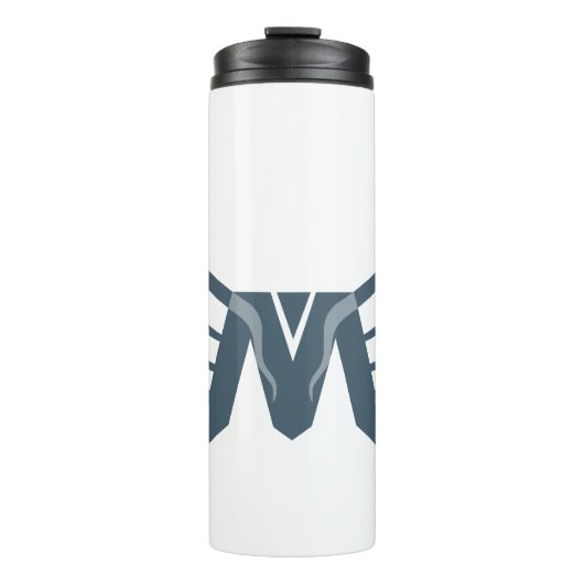 Elegante vleugel letter M monogram Thermosbeker (Voorkant)