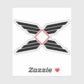Elegante vleugel X-letter monogram Sticker (Vel)